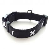 collar SET tape cross collar black x white