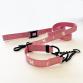 完売　tape collar & leash set cross pink x white