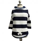 wear border long T shirts navy